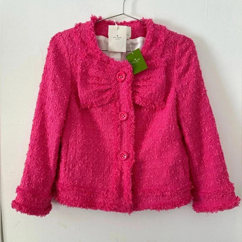 NWT Kate Spade New York Hot Pink Kristie Jacket. Size 2